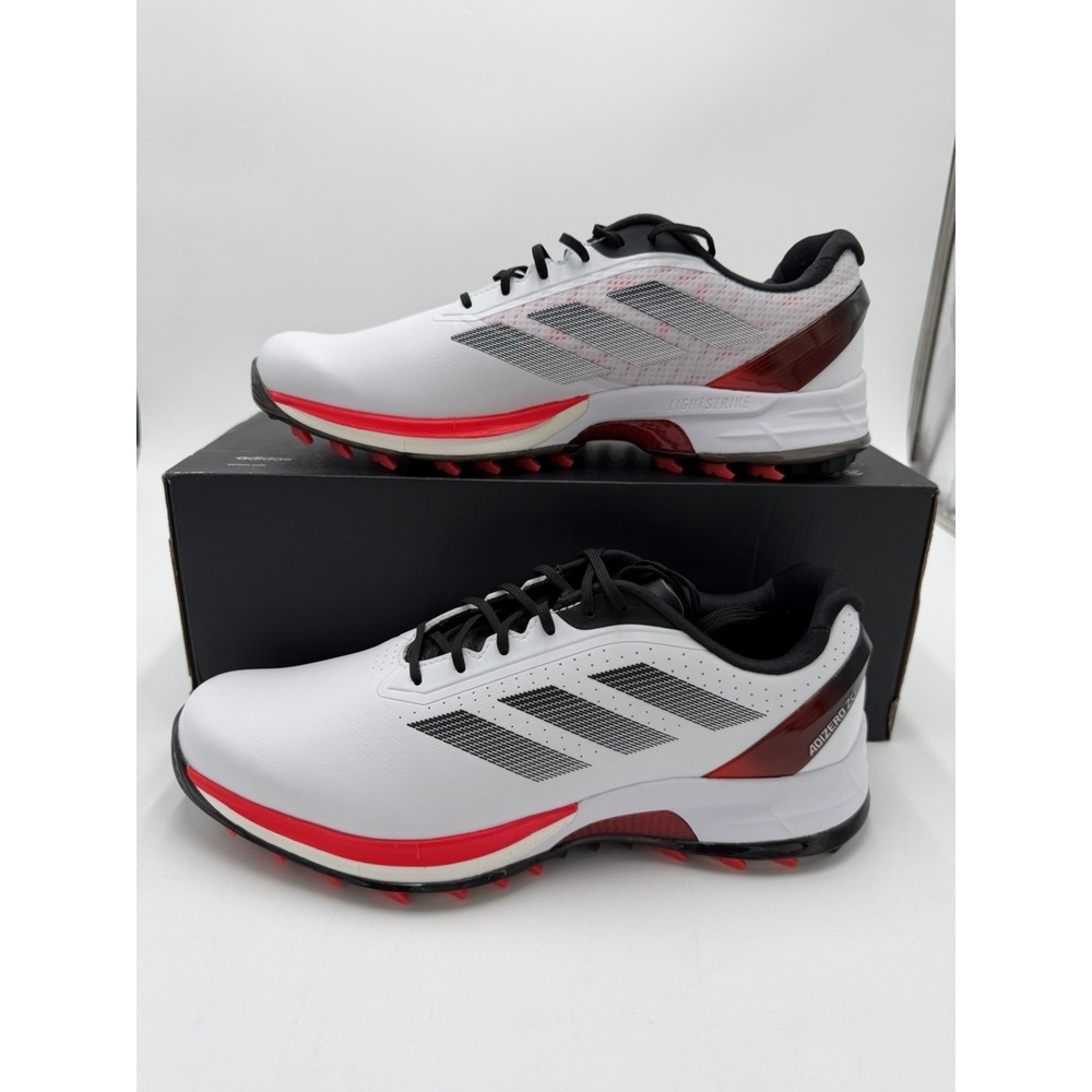 Adidas Mens Adizero ZG Spikeless Golf Shoes Red White Size 8.5 NWB No Lid IE3530